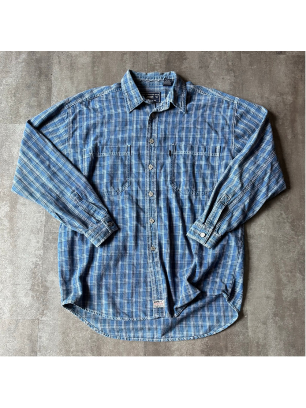 Vintage Levi’s Flannel Button Shirt Mens Medium Metal Button 90s